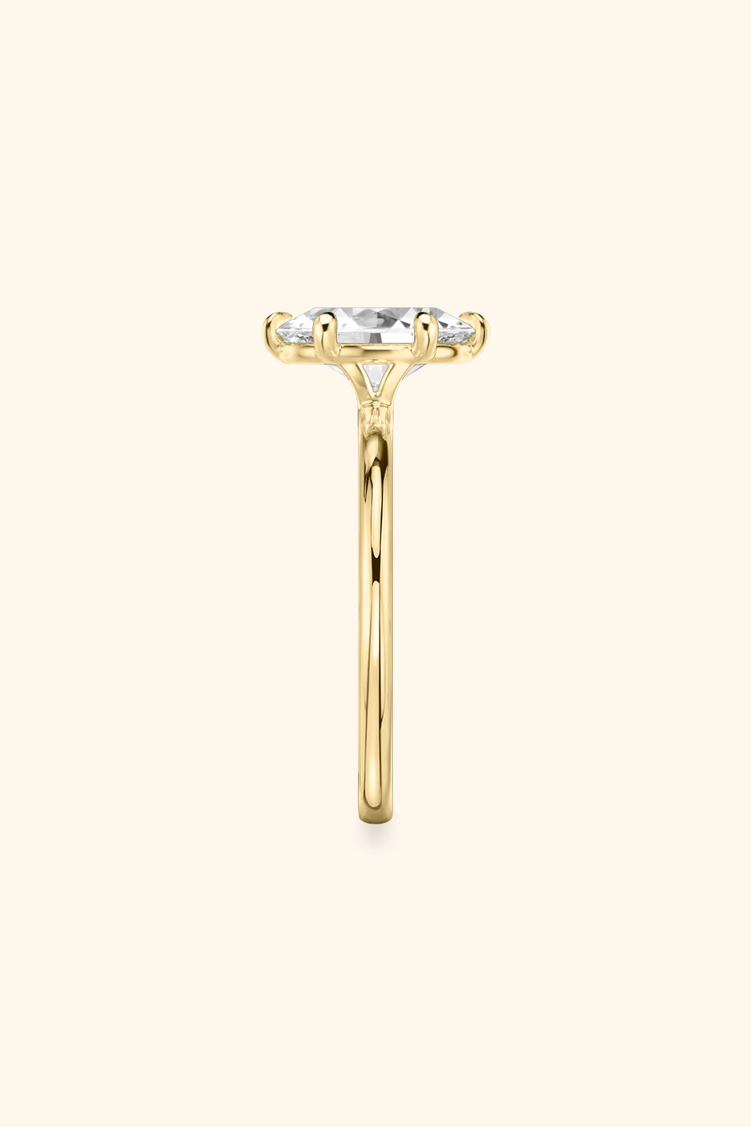 6 Prong Classic Grace Oval Solitaire Ring - Image 10