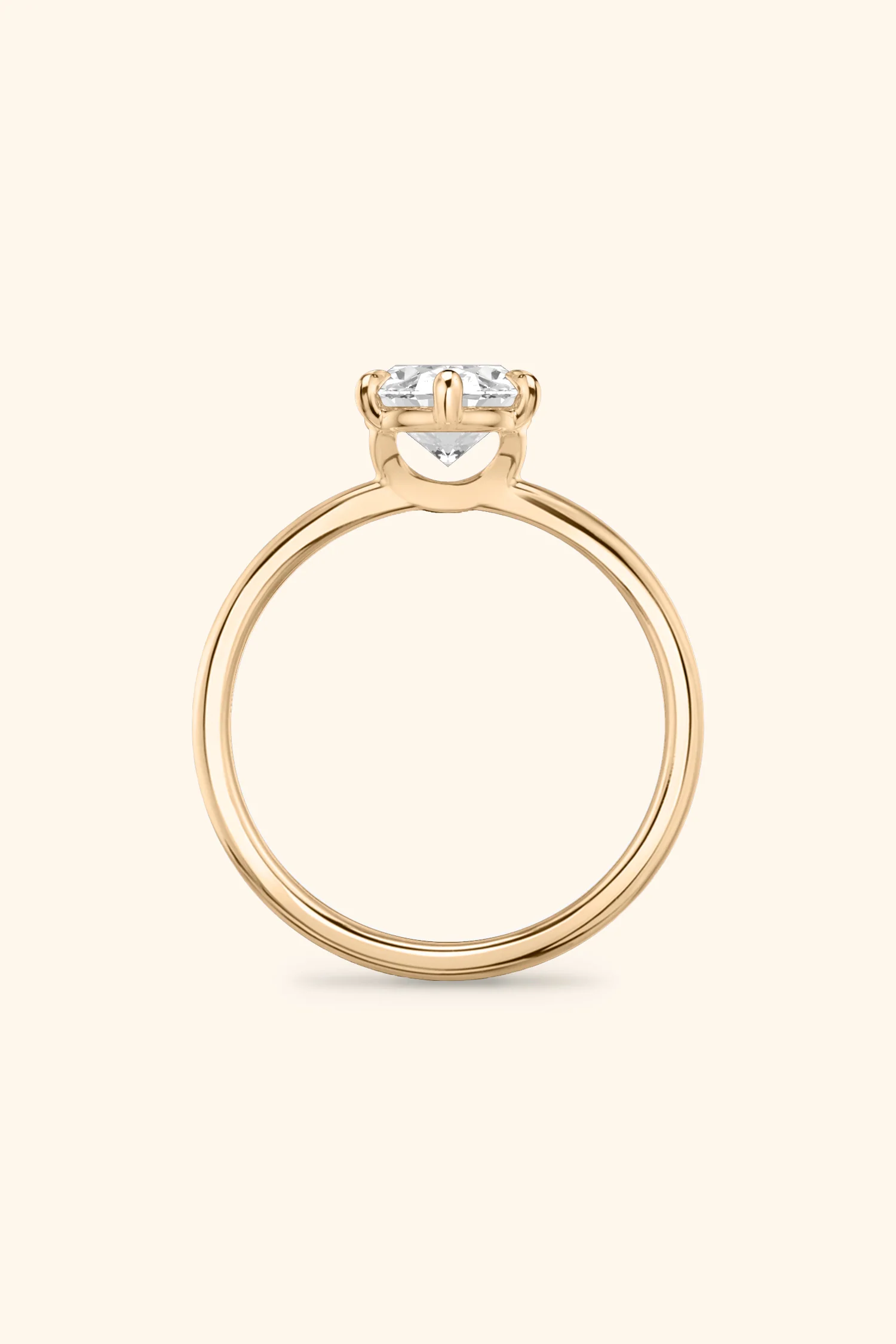 6 Prong Classic Grace Oval Solitaire Ring - Image 8
