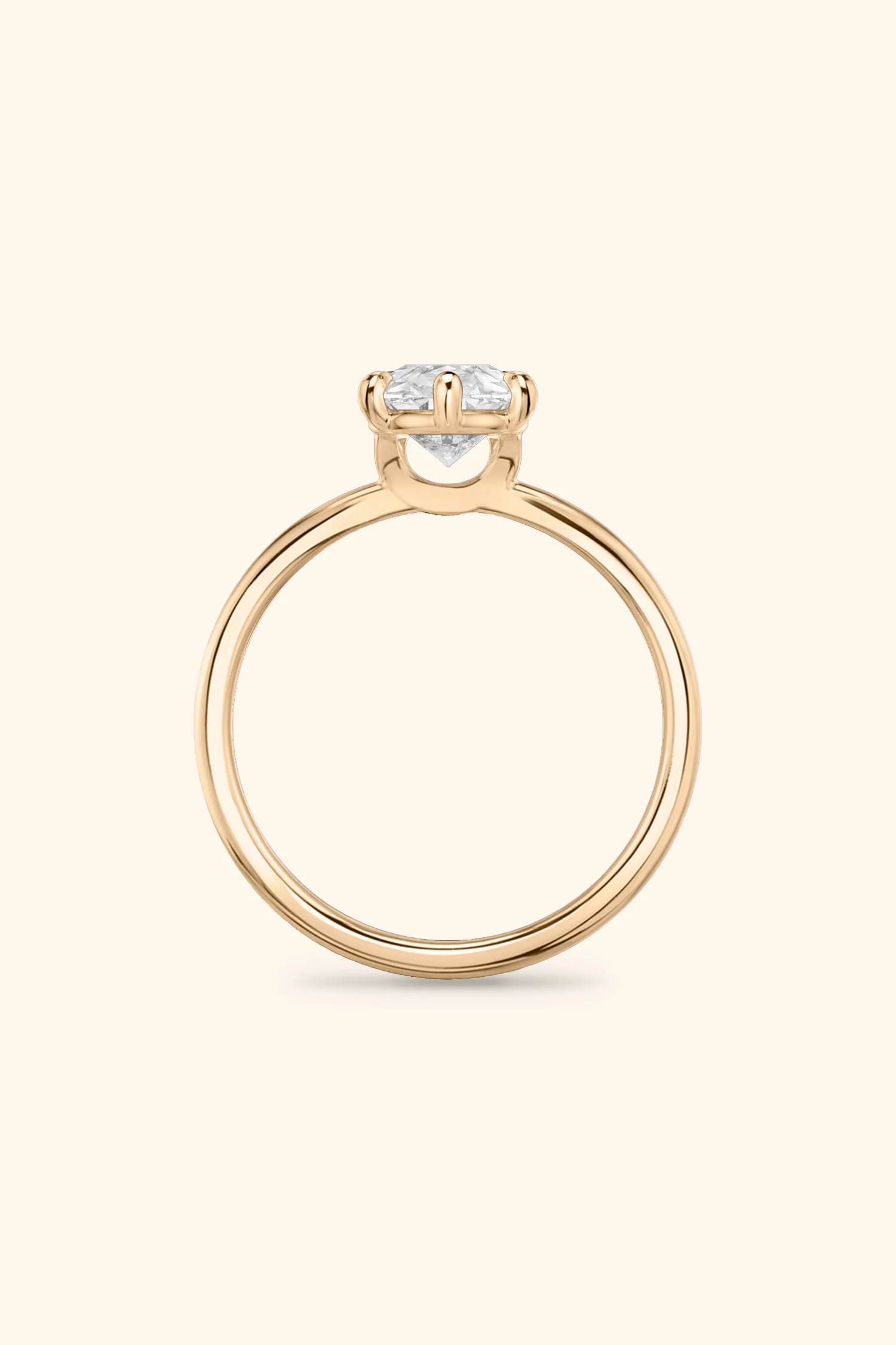 6 Prong Classic Grace Pear Solitaire Ring - Image 13
