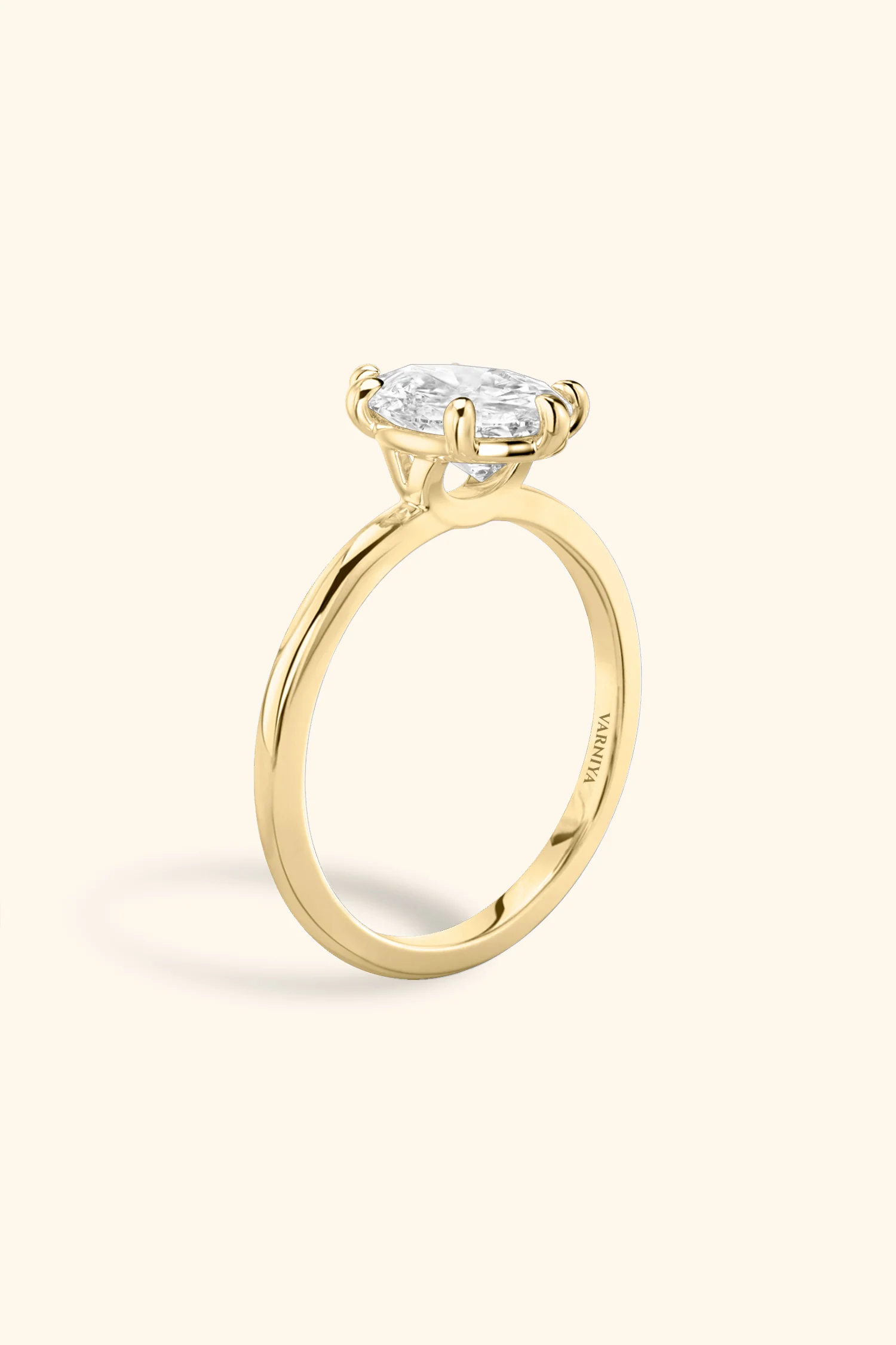 6 Prong Classic Grace Pear Solitaire Ring - Image 12