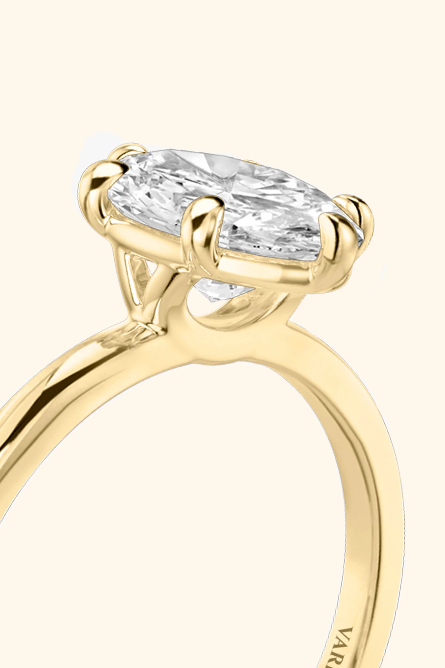 6 Prong Classic Grace Pear Solitaire Ring - Image 14