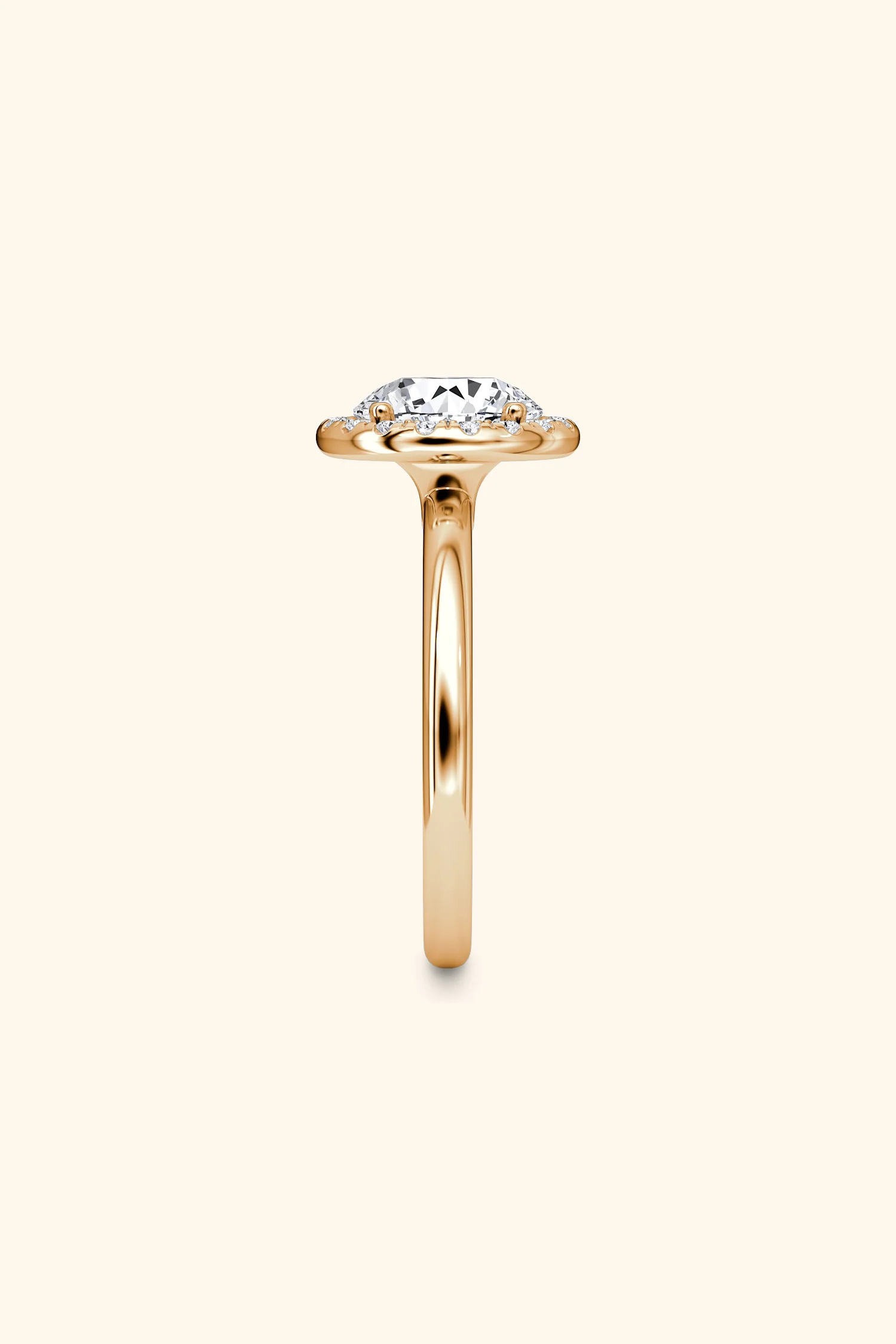 Angelica Classic Halo with a Round Solitaire Ring - Image 10