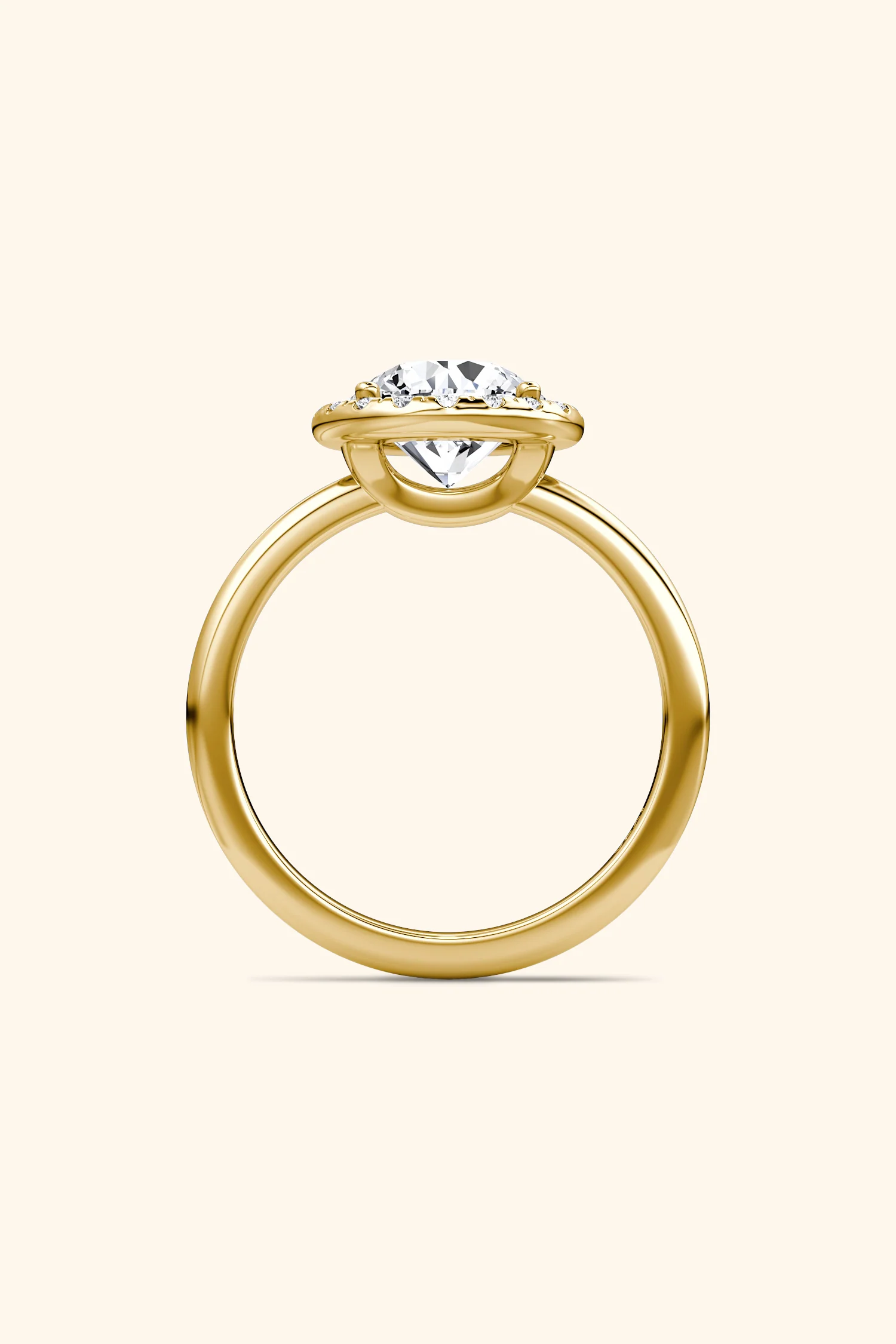 Angelica Classic Halo with a Round Solitaire Ring - Image 13