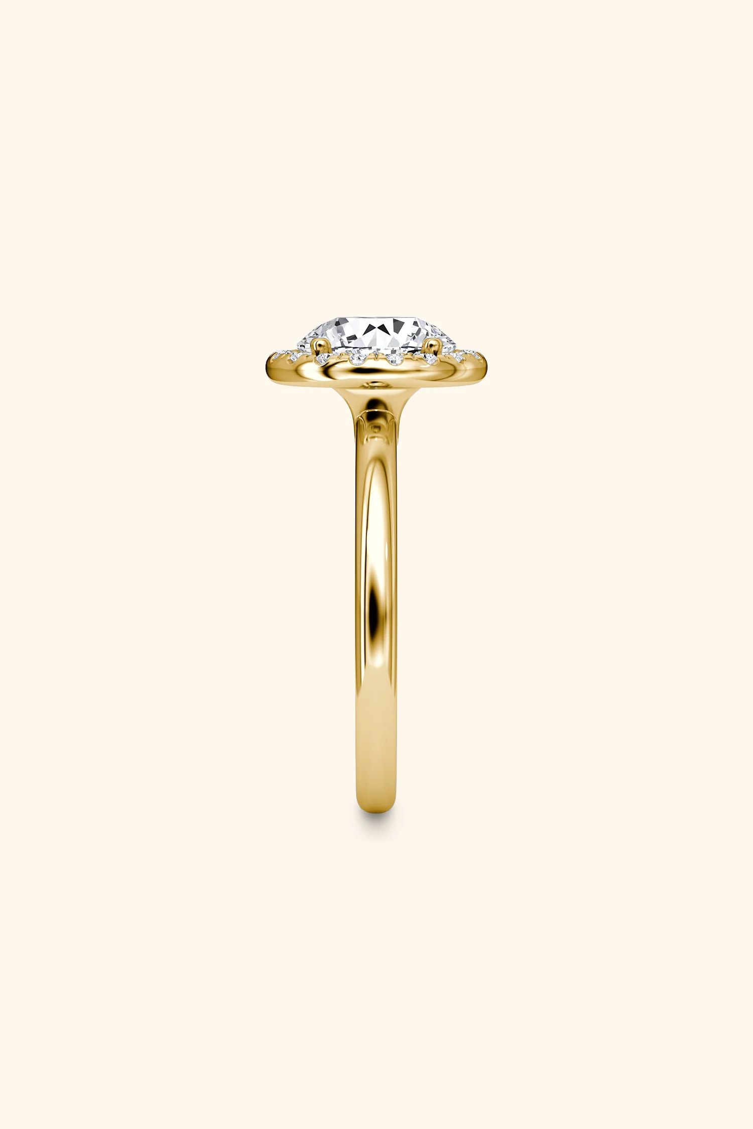 Angelica Classic Halo with a Round Solitaire Ring - Image 15