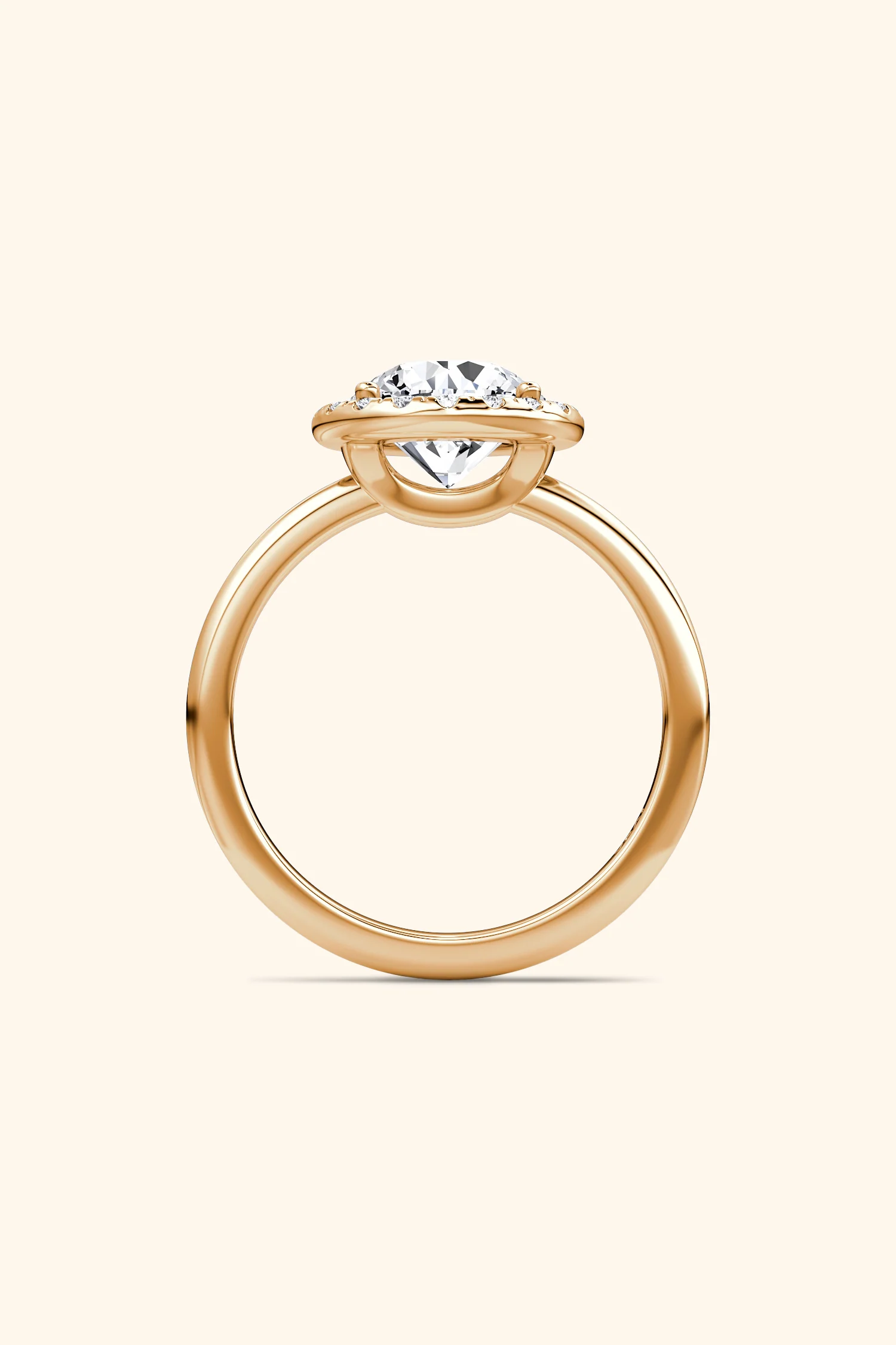 Angelica Classic Halo with a Round Solitaire Ring - Image 8