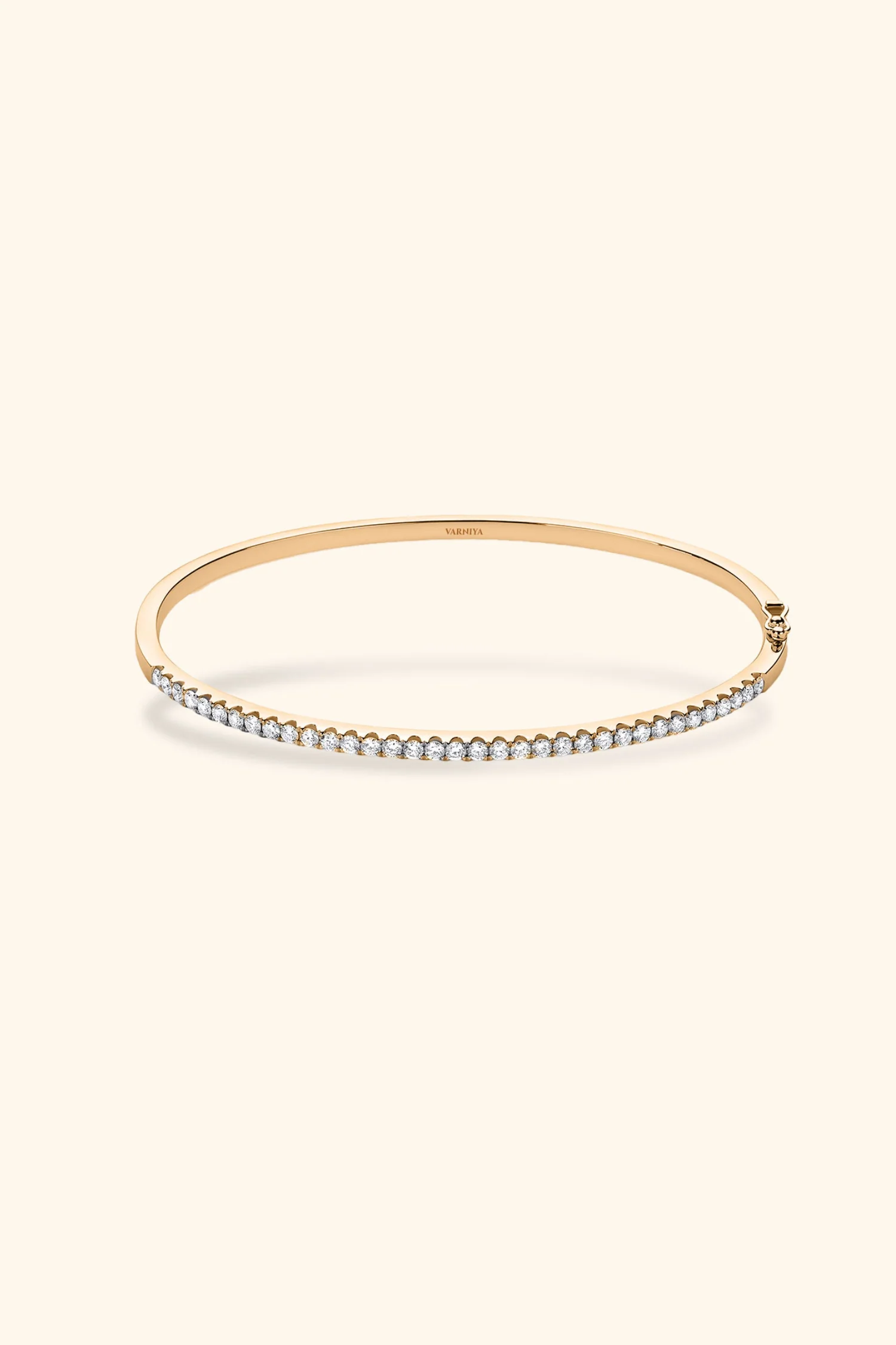 Classic Eternity Half Tennis Diamond Bangle - Image 5