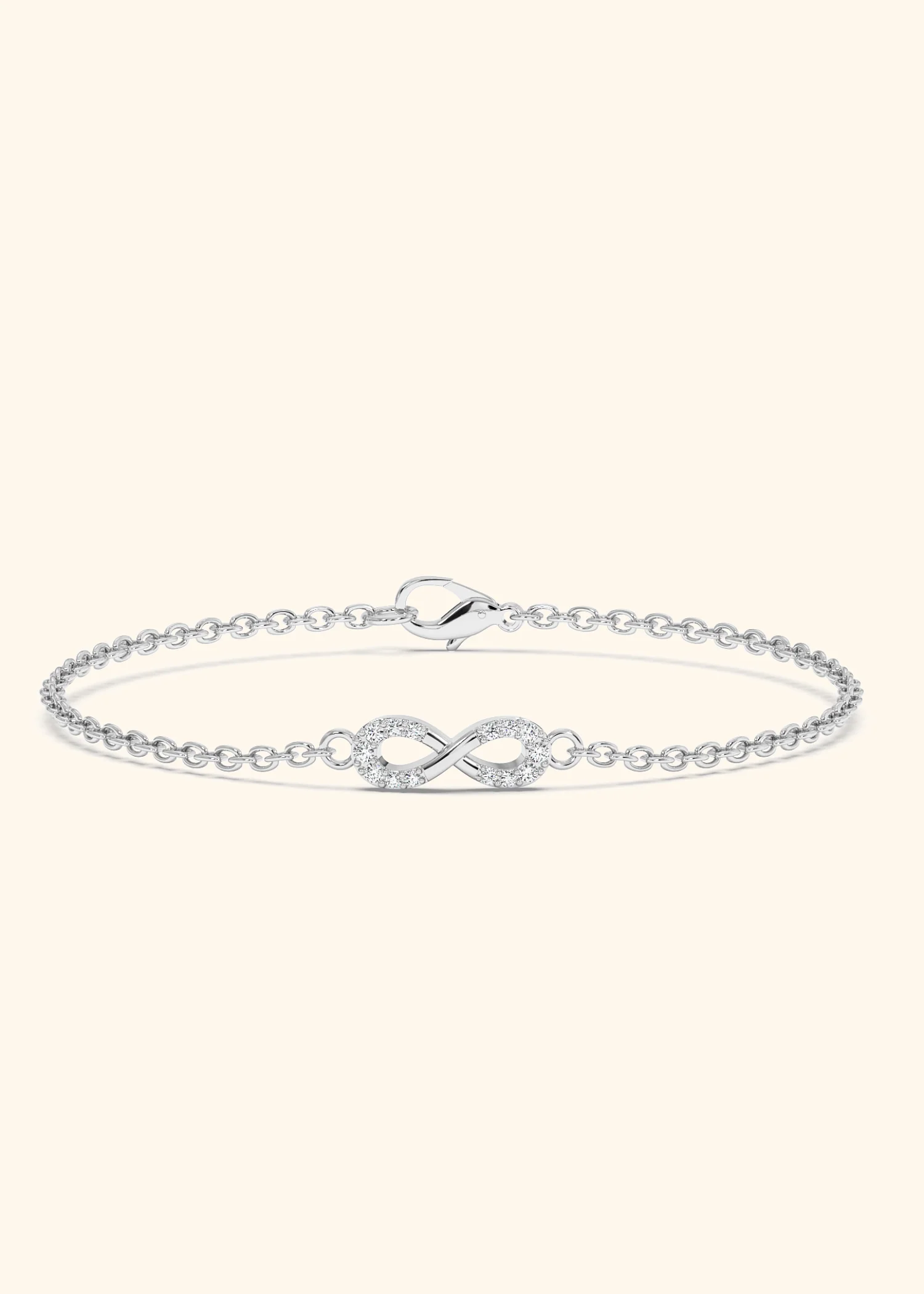 Diamond Infinity Charm Pendant - Image 3