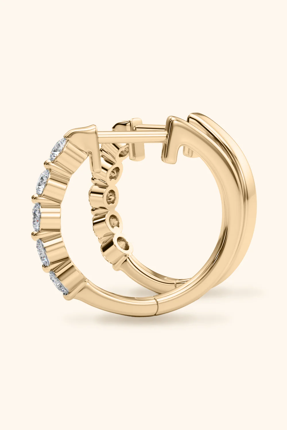 Five Diamond Hoola Earring - Image 3