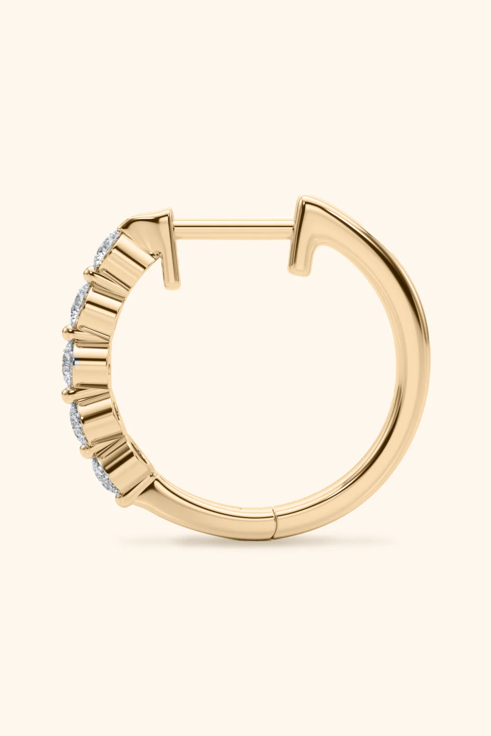 Five Diamond Hoola Earring - Image 4