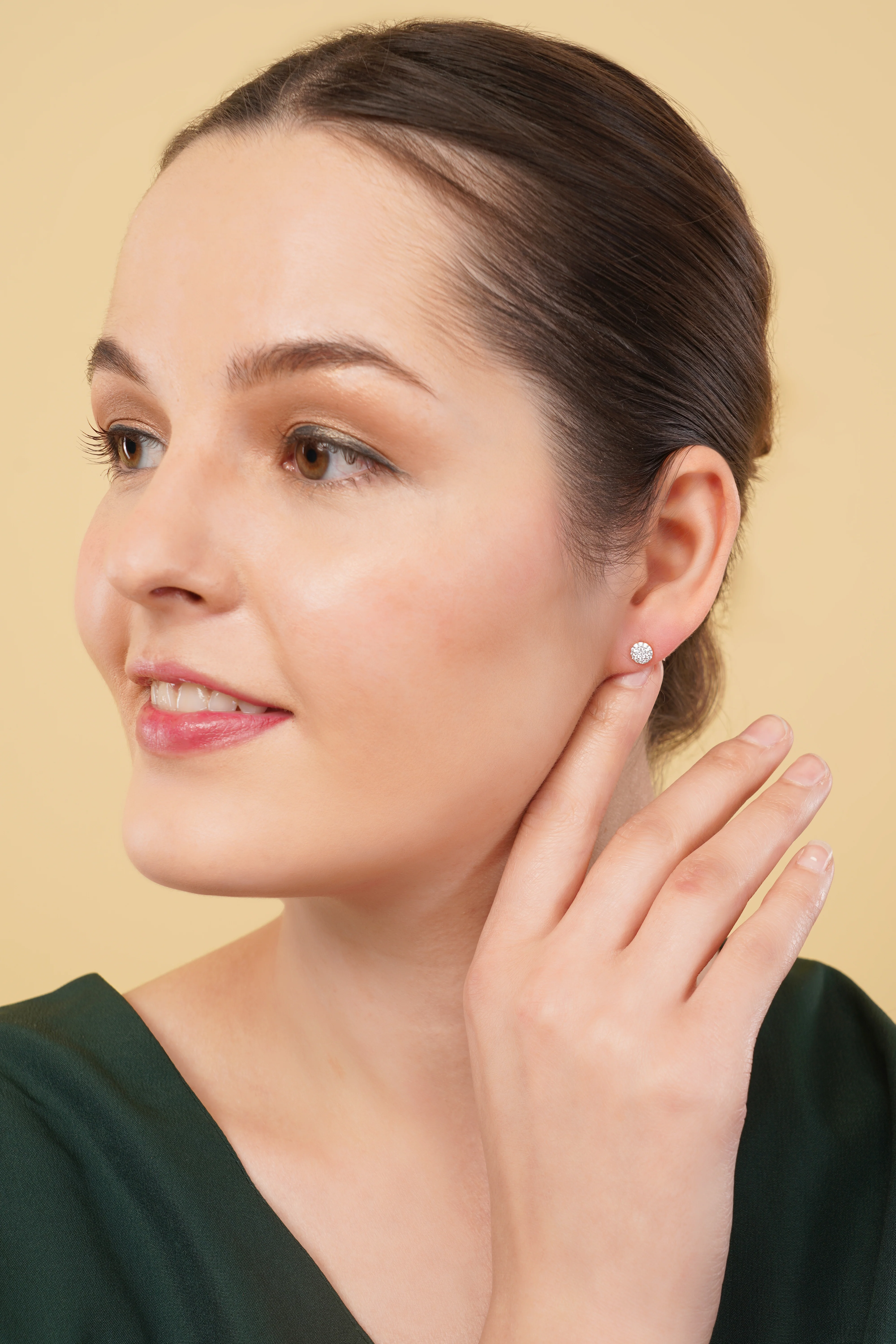 Gabriel Petite Cluster Round Studs - Image 3