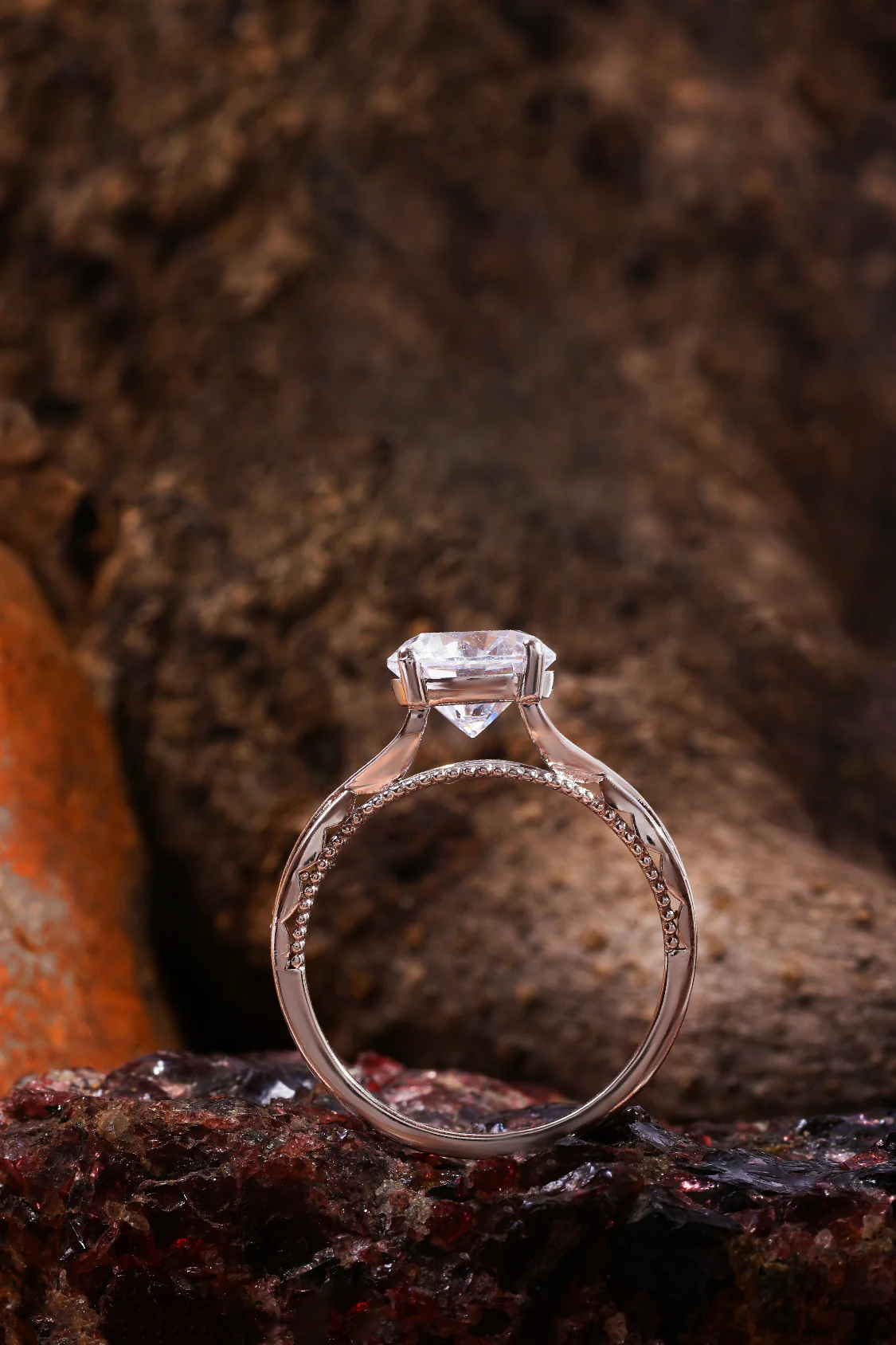 Sirena Ring with Round Brilliant Solitaire - Image 3