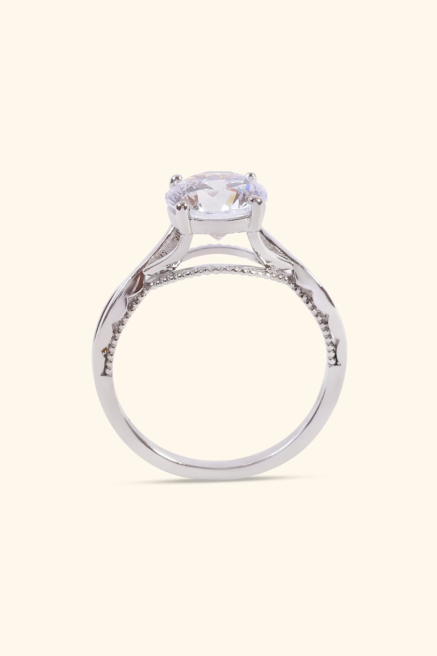 Sirena Ring with Round Brilliant Solitaire - Image 4