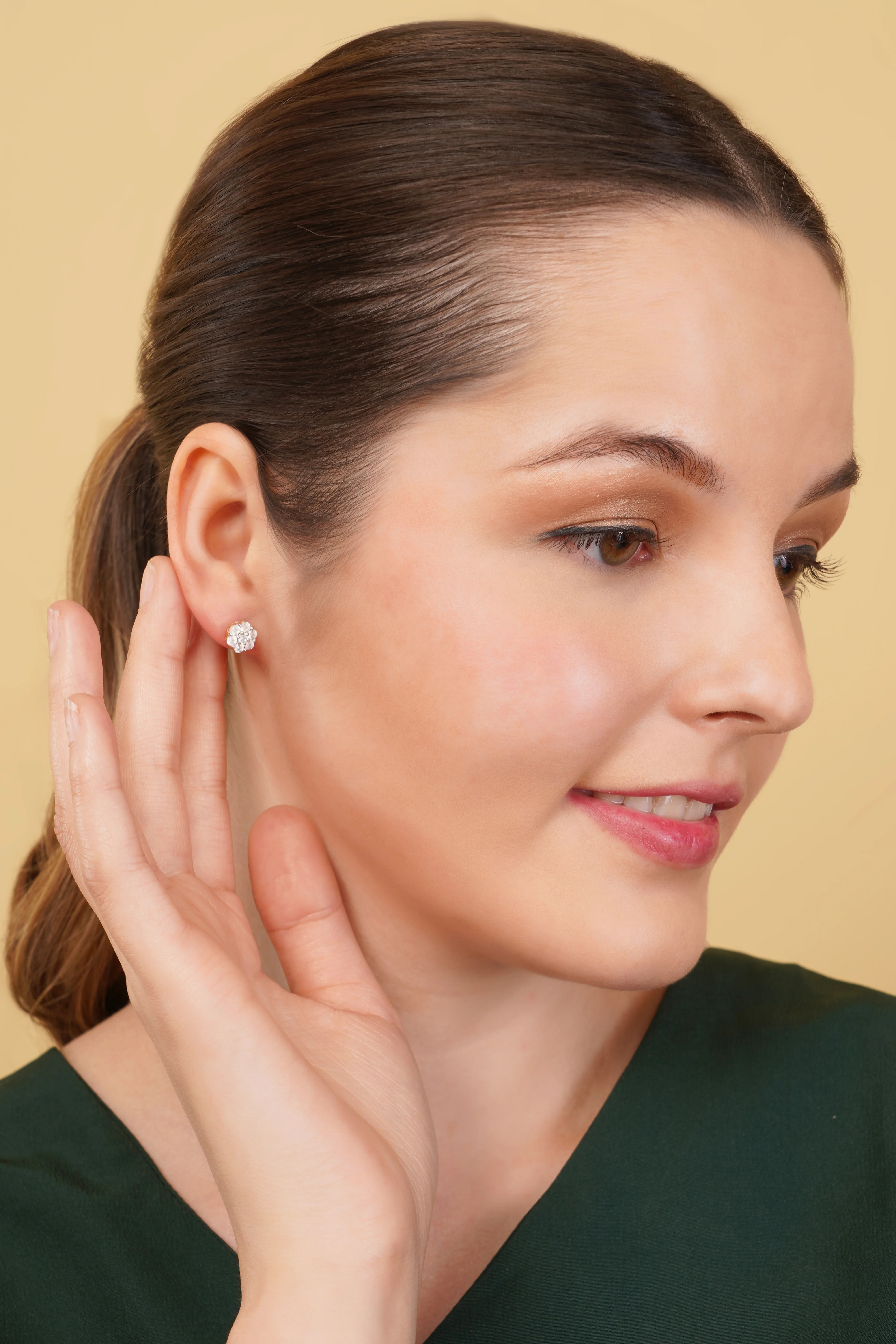 Vintage Cluster Studded Earring - Image 6